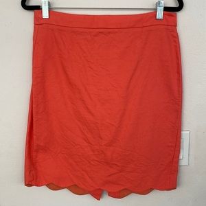 Light and bright salmon pencil skirt